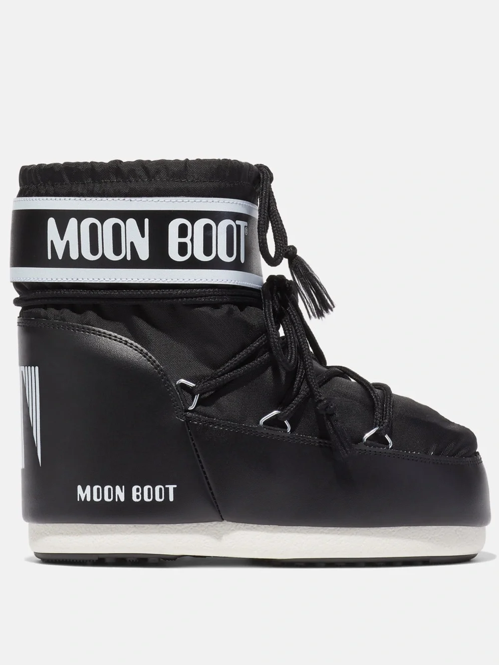 Moon Boot Icon Low Black Nylon Boots Snow Boot Womens Size 10 10.5 EU 42 43 NEW